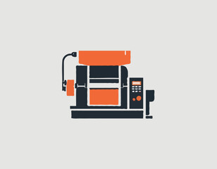 Printing machine icon flat vector template design trendy