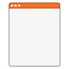 Web browser png frame, retro style, transparent background