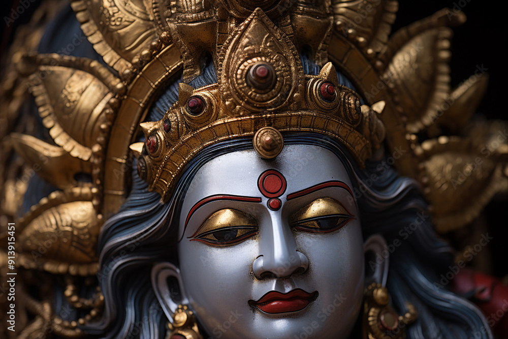 Poster Ancient mythical god hero created with generative AI