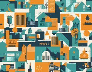 Printing house polygraphy industry composition. Print and polygraphy industry concept. Printing house