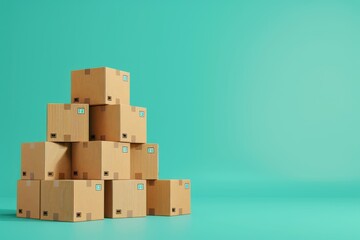 Obraz premium A stack of colorful boxes on a table