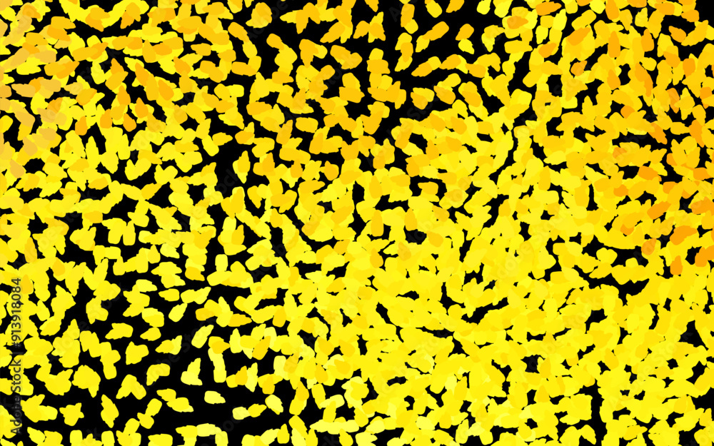 Poster dark yellow vector background with abstract shapes.