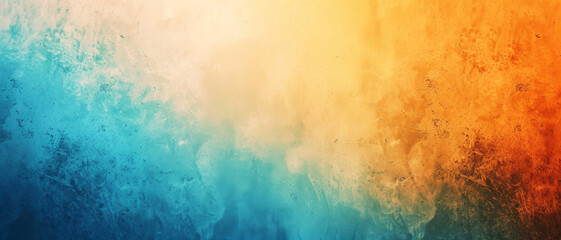 Fototapeta premium A mesmerizing gradient of blues and oranges with a textured, abstract design that evokes emotions and creativity.