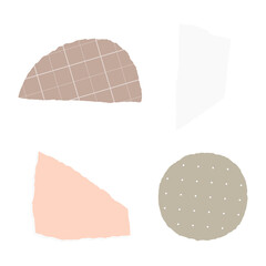 Torn geometric paper note social ads template collection transparent png