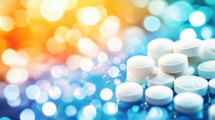 Pharmaceutical industry, Tablets on a bright background