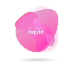 Modern of abstract banners vector. flat geometric liquid gradient color, pink bubble speech, Pink liquid