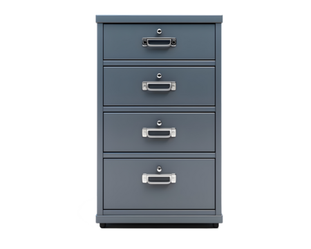 Metal cabinet with metal handles for efficient office storage