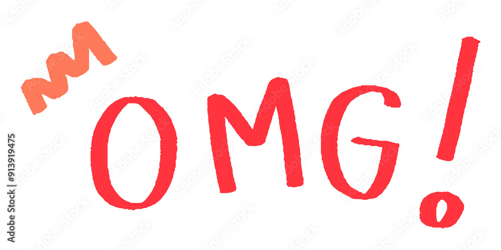 Canvas Prints omg! doodle typography design element