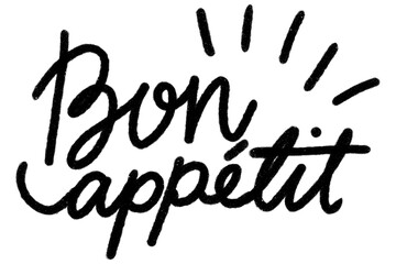 Bon appetit typography png text