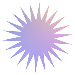 Starburst png sticker, holographic gradient flat clipart