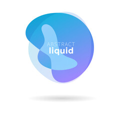 Speech bubble, Blue Label, Modern abstract banners vector. flat geometric liquid gradient color