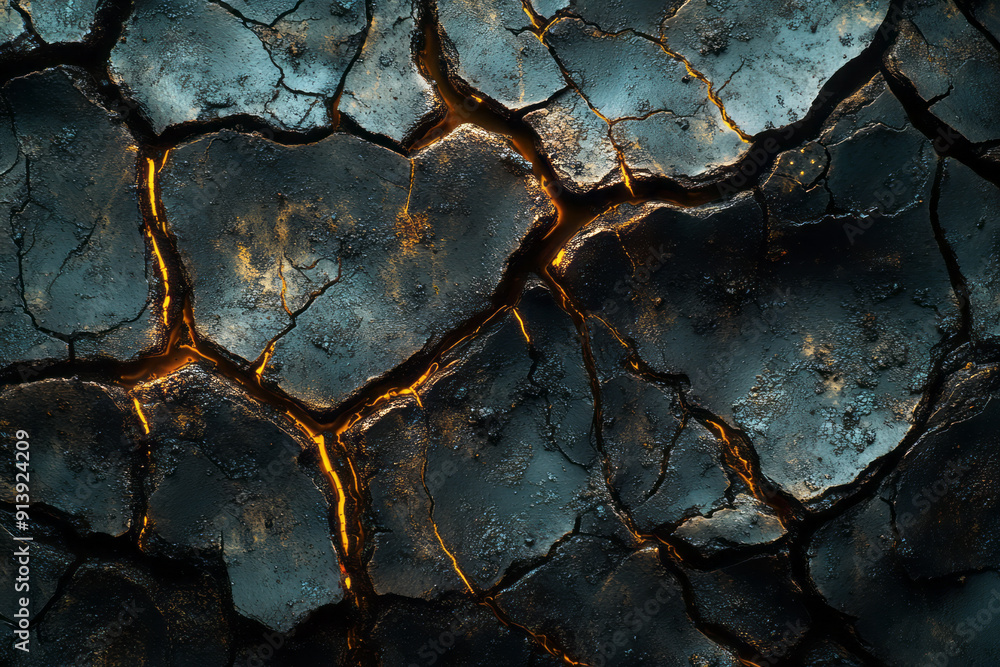 Poster abstract art featuring a network of sensors in the soil, providing real-time data on moisture and nu