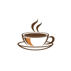 Obraz premium A steaming cup of coffee on a saucer, generative ai image