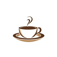 Obraz premium Steaming Cup of Coffee with Saucer, generative ai image