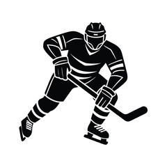 Ice Hockey Silhouette Vector