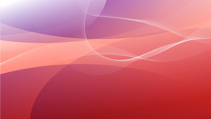 Abstract background of curved surfaces and halftone dots in red colors, Red gradient