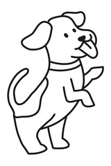 Standing dog png sticker, pet, transparent background