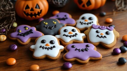 Halloween Gingerbread Cookies Festive Setup