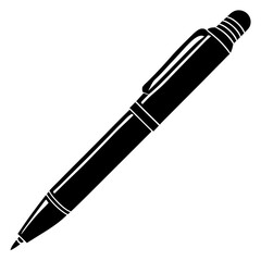 Pen icon silhouette vector illustration