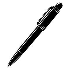 Pen icon silhouette vector illustration