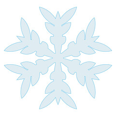 Snowflake icon. Winter sign. Vector illustration isolated on white background.