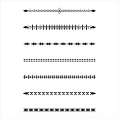 Obraz premium Text separator decoratice divider book typography ornament design elements vintage dividing shapes Border illustration