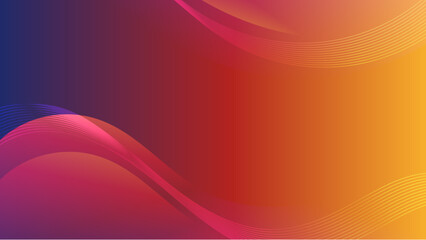 Abstract background with lines, Orange banner
