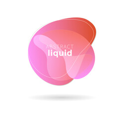 Abstract banners vector, flat geometric liquid gradient color, Pink liquid
