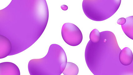 Fluid banner, background with bubbles, Purple abstract background with luxury golden elements vector illustration