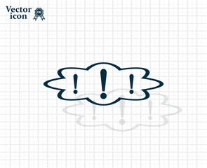 Dark colored vector icon with shadow on a light checkered background