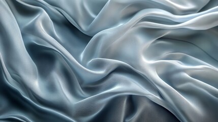 Obraz premium Graceful flowing fabric with a silky texture, creating an elegant and soft background.