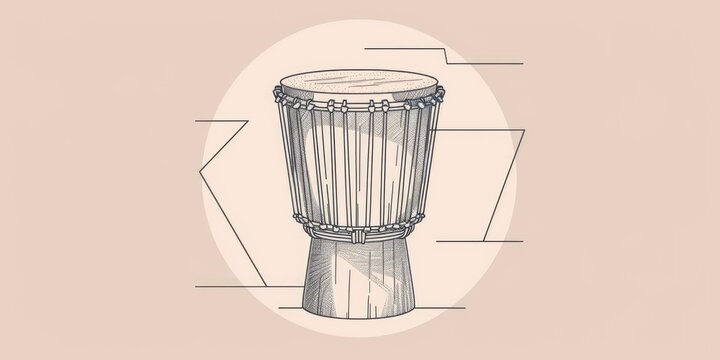 A detailed drawing of a drum.