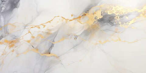 Fototapeta premium Luxurious marble surface featuring golden streaks and gray swirls, ideal for high-end architectural projects
