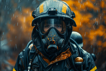 AI generated portrait photo of person in uniform rescue service