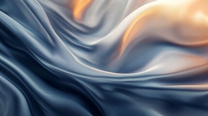 Obraz premium Luxurious, flowing cloth creating an elegant, soft background with smooth, gentle folds.