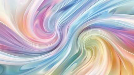 Obraz premium Soft Pastel Waves in Harmonious Silken Swirls