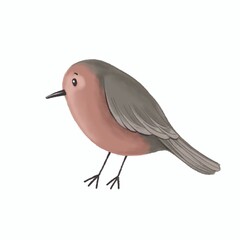 Stylized bird on white background