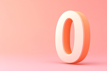 3d number 0, 3D rendering, anniversary birthday party celebration countdown concept illustration