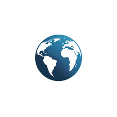 Fototapeta premium A Blue and White Globe Illustration, generative ai image