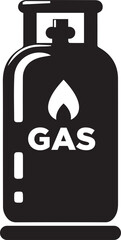 gas cylinder vector silhouette illustration logo
