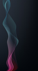 Naklejka premium Background Abstract Lines Waves Pattern Design