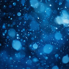 Enchanting Blue Snowstorm Bokeh: Anime-Inspired 4K Winter Wallpaper for Christmas. Abstract Light and Shadow Patterns Blend Festive Spirit with Dynamic Atmosphere. Animated Comic-Style Background for 