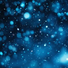 Enchanting Blue Snowstorm Bokeh: Anime-Inspired 4K Winter Wallpaper for Christmas. Abstract Light and Shadow Patterns Blend Festive Spirit with Dynamic Atmosphere. Animated Comic-Style Background for 