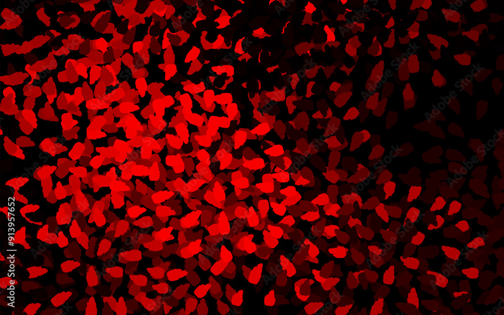 Poster dark red vector texture with abstract forms.