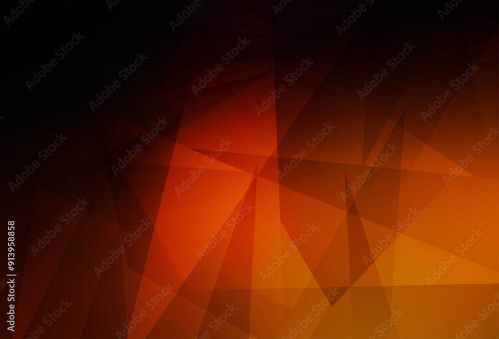 Poster dark red vector texture with triangular style.