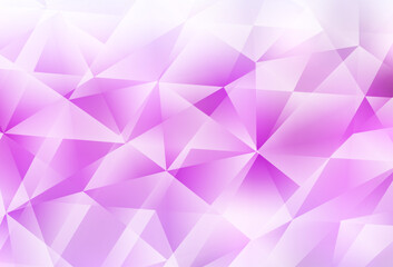 Obraz premium Light Pink vector triangle mosaic background.