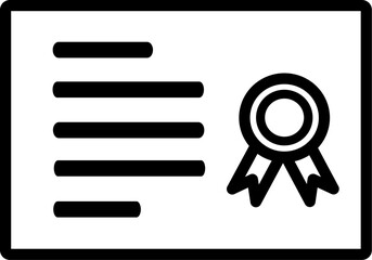 Certificate line icon. Replaceable vector design.