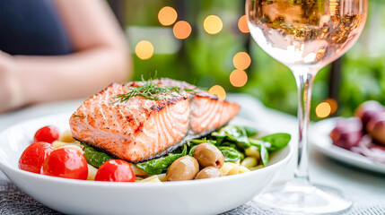 Enjoy authentic Italian cuisine A delicious pasta dish with a good wine This image captures the essence of Italian pasta specialties in a warm and inviting setting. all about italien gourmet food