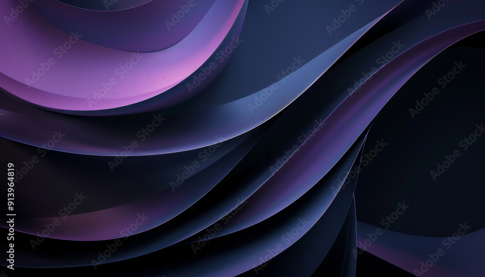 Poster abstract purple gradient 3d background with dark curves and texture