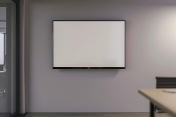 Blank Screen TV in a Modern Office